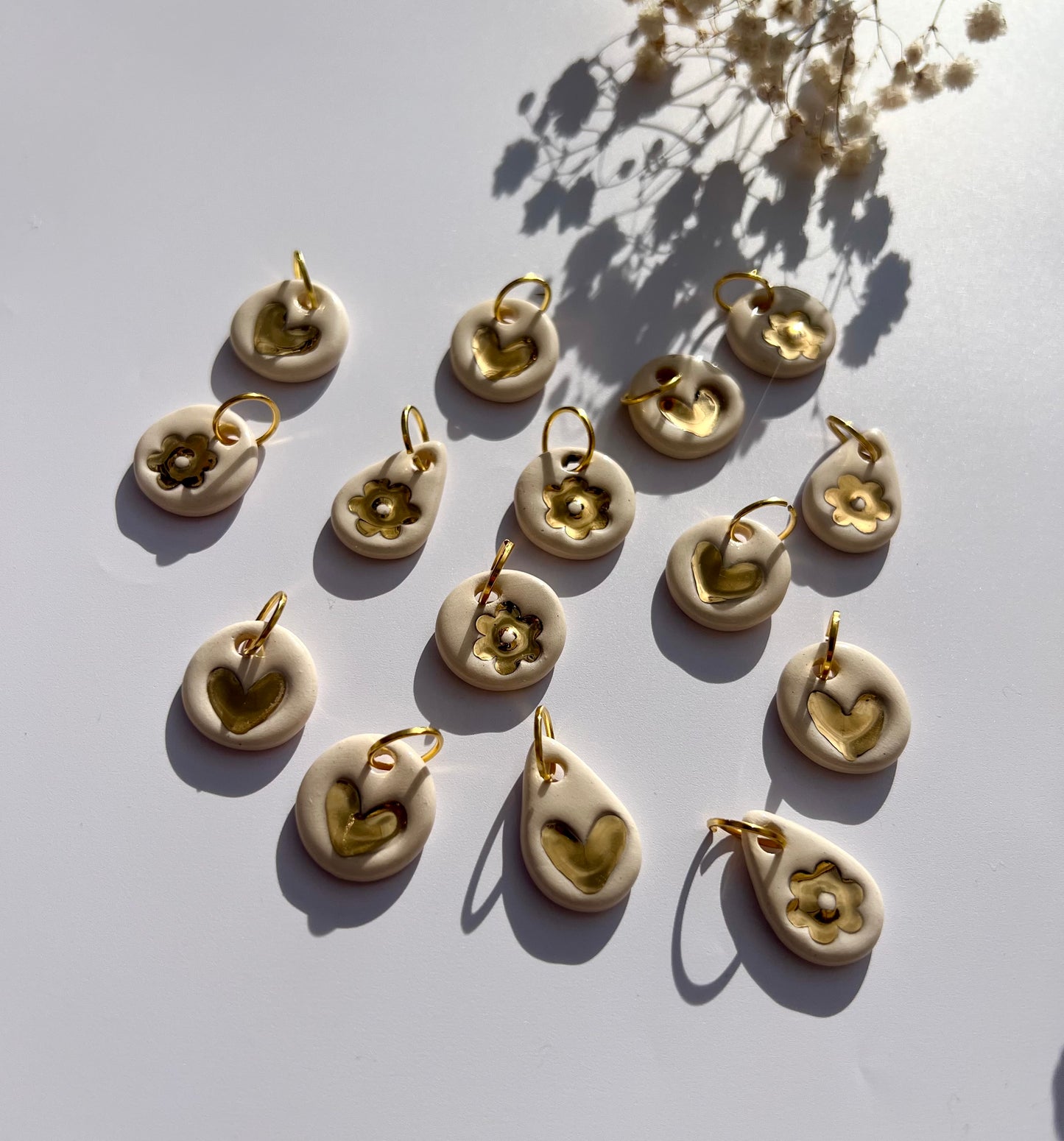 Pendentif Cœur/Fleur Or