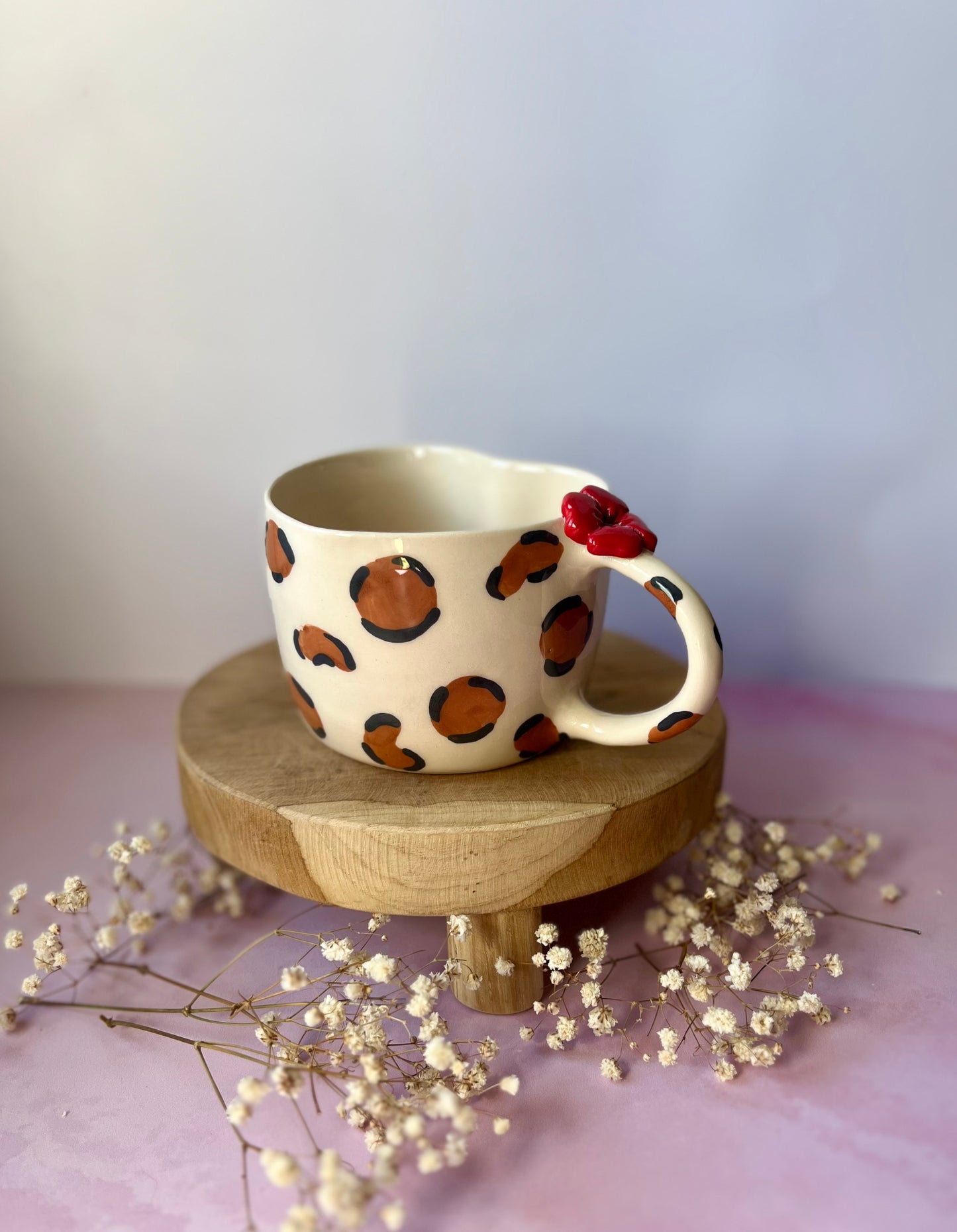 Précommande Tasse Léopard/Coquelicot