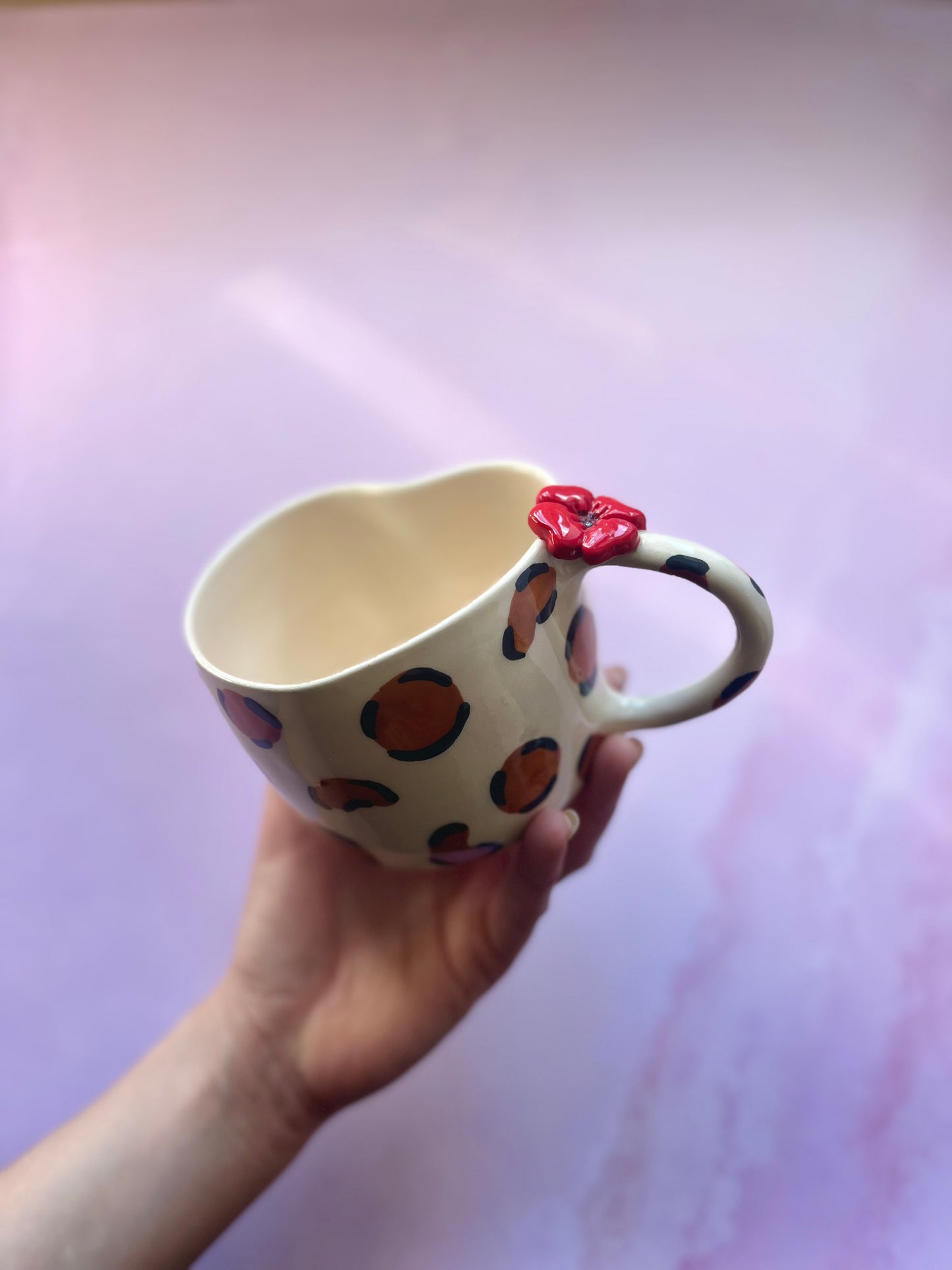 Précommande Tasse Léopard/Coquelicot