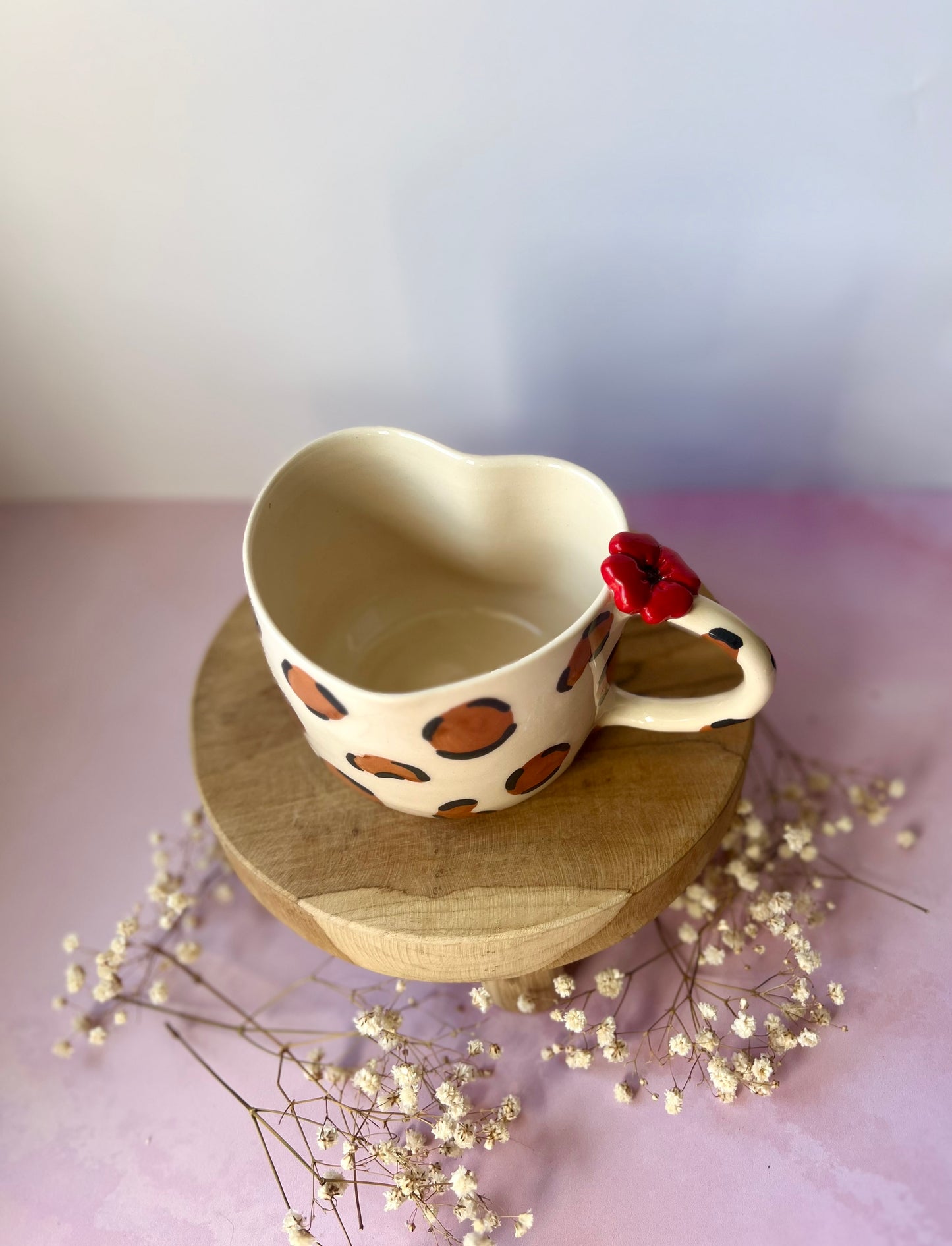 Précommande Tasse Léopard/Coquelicot