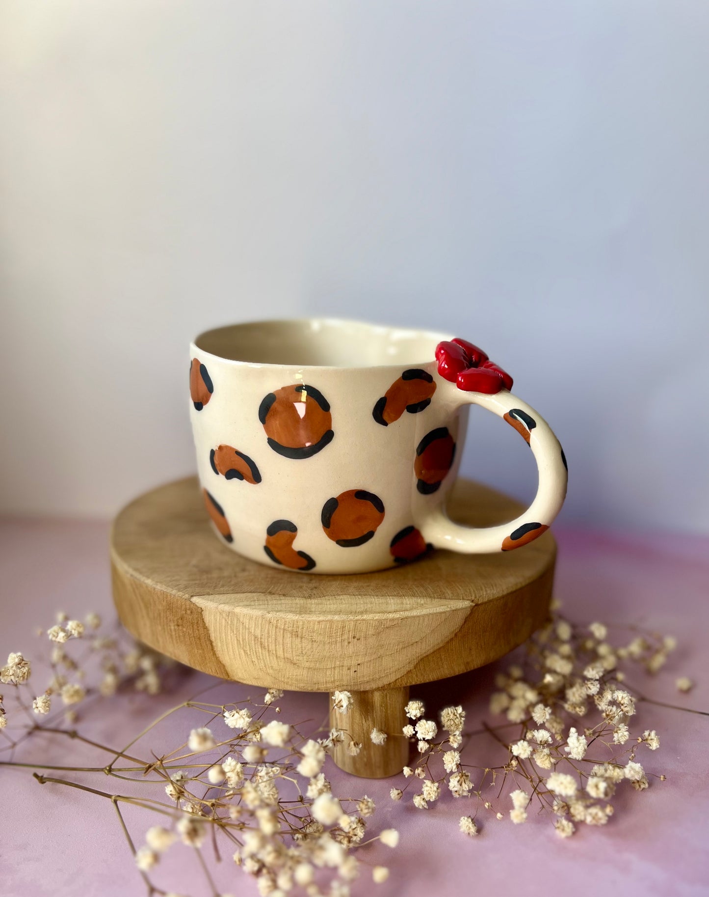 Précommande Tasse Léopard/Coquelicot