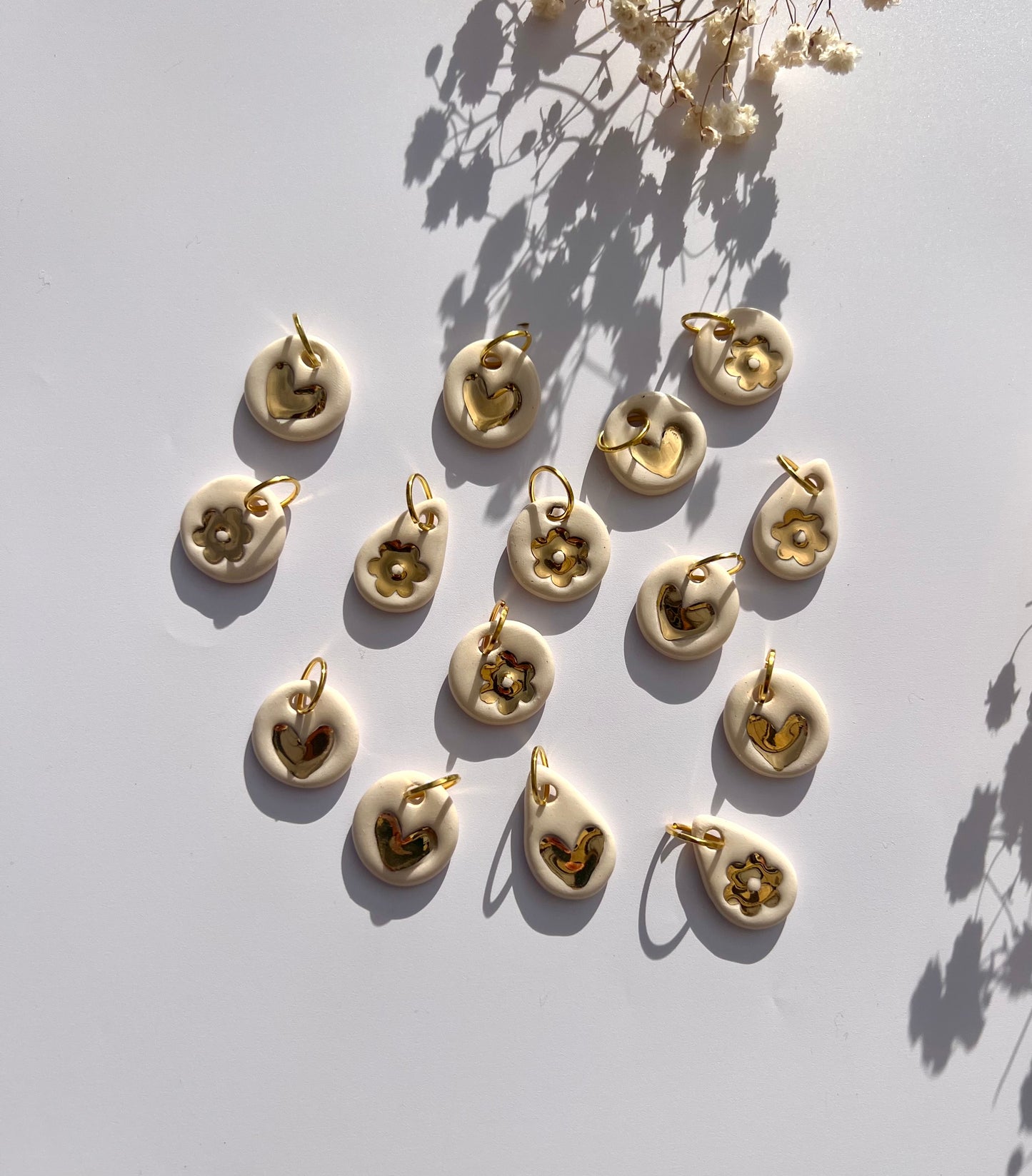 Pendentif Cœur/Fleur Or