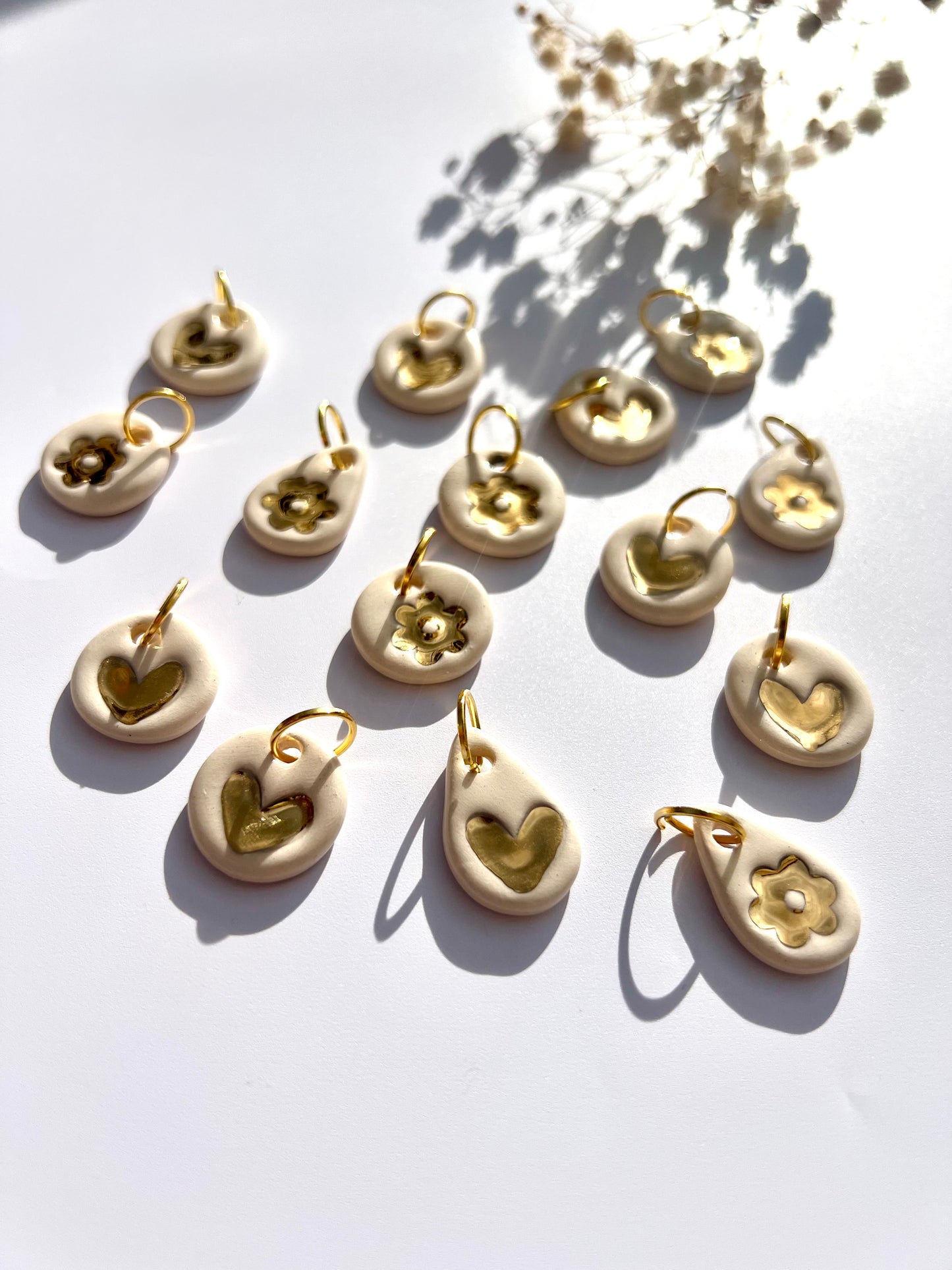 Pendentif Cœur/Fleur Or