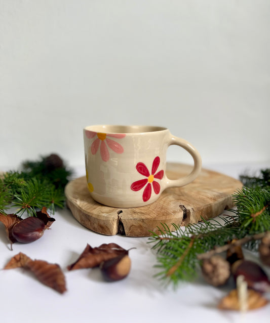 Mug Fleurs des Îles forme cœur