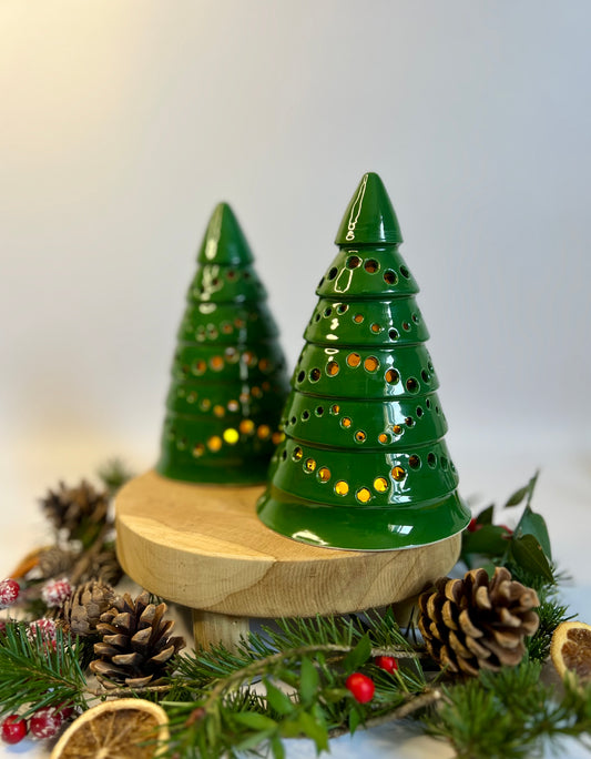 Grand Photophore Sapin Vert