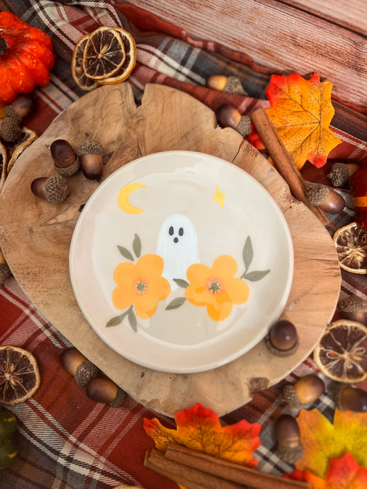 Assiette « Fantôme aux Fleurs » PRÉCOMMANDE 🌻